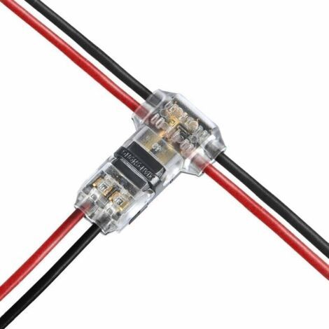 Bardusch-12 pièces Connecteur en T 2 broches pour fil electrique 20/22 AWG Voiture Étanche Connecteur Électrique sans soudure en fils câble Voiture LED éclairage connecteur etanche Cosses et kits (1/5)