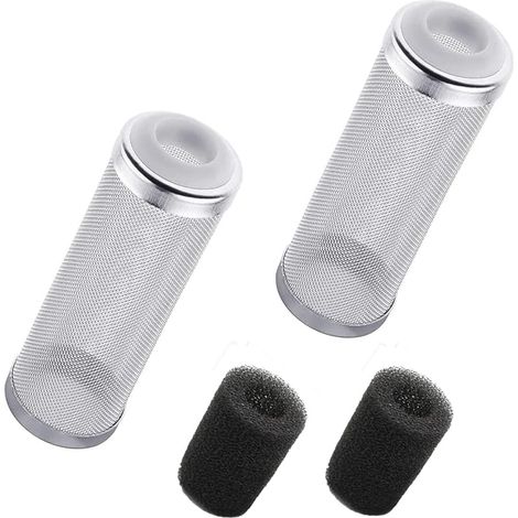 Garde de Filtre d'Aquarium 2 Pièces Filtre en Acier Inoxydable pour Aquarium Ajouter du Coton Protecteur d'entrée d'eau d'aquarium（16mm） (1/5)