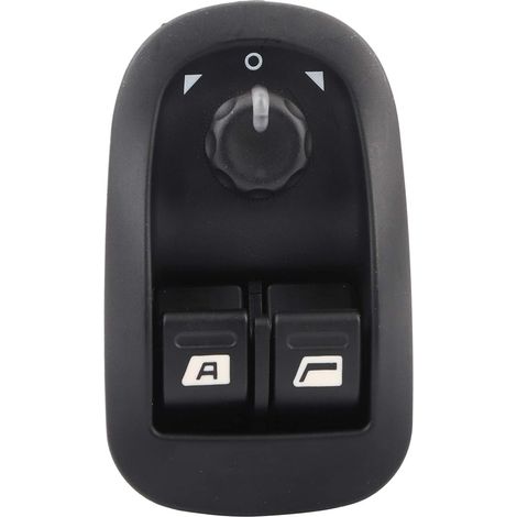 Commutateur de Fenêtre électrique, Commutateur de Fenêtre 6554.WA Commande de Bouton de Miroir en Plastique Noir pour 206 Hayon 1998-2016 (1/4)