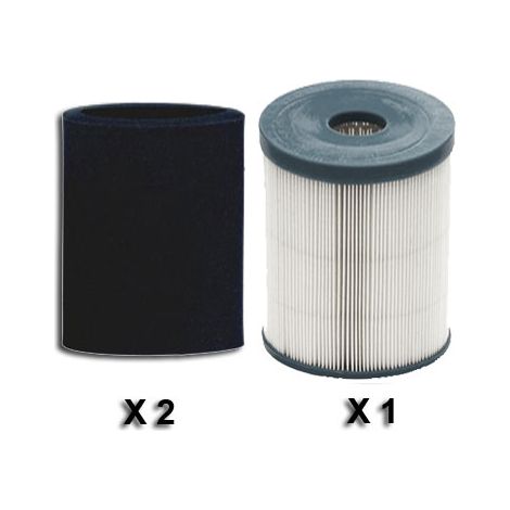 Lot de 2 pré-filtres + 1 Filtre pour centrales Atepac Purair III, IV, V