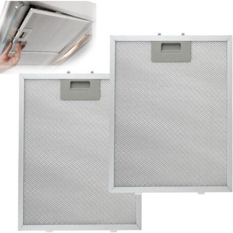 2-teiliger Dunstabzugshaubenfilter, Aluminiumfilter, waschbarer Fettfilter, Metallfettfilter für Dunstabzugshauben vieler führender Marken (320 x 260 mm)