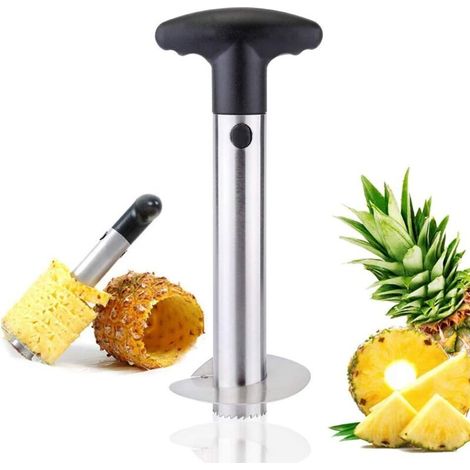 Aiperq Pineapple Cutter Éplucheur de Trancheuse de Carottier de Coupe D'ananas, Outil de Coupe de Dissolvant de Tige de Trancheuse d'acier Inoxydable - Tout en Un Gadget de Cuisine