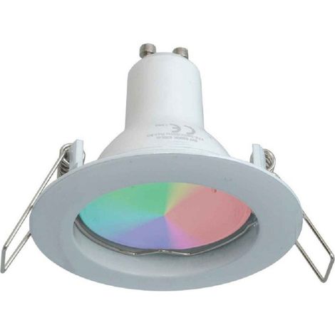 Faretto Led 6 W Incasso 6cm Tondo Rgb+3000k Rgbw Gu10 Effetti Luce Colorata 230v Blanc (1/5)