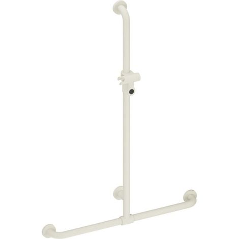 HEWI 801.35B420 99 Poignée de rebord de receveur de douche avec plaque de recouvrement en acier inoxydable, mat (1/4)