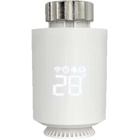 Tête Thermostatique Radiateur , Vanne Thermostatique Connectée Programmable, Thermostat Radiateur Compatible avec Alexa, Smart Life APP Contrôle, Tuya Zigbee Gateway Requis