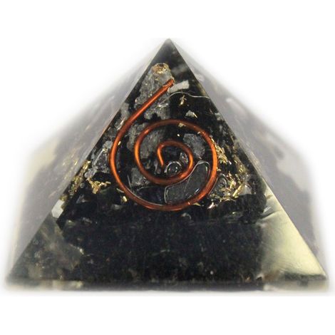 Pyramide d'orgonite Sm 25 mm. puces précieuses et cuivre- Vendu par 1 (1/2)
