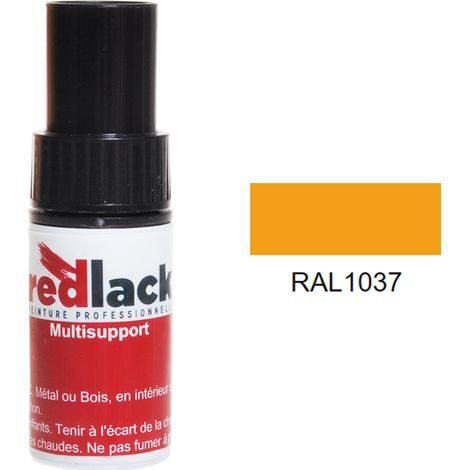Flacone per ritocchi con pennello 9ml – RAL 1037 – Giallo sole – lucido – multisupporto – Redlack