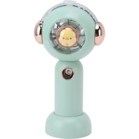 Mini-ventilateur brumisateur portable USB rechargeable 500mAh vert, poche brume atomisée, main ventilateur fraîcheur (1/5)