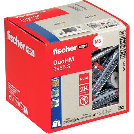 fischer Hohlraumdübel DuoHM 6x55 S TX 25 Stk