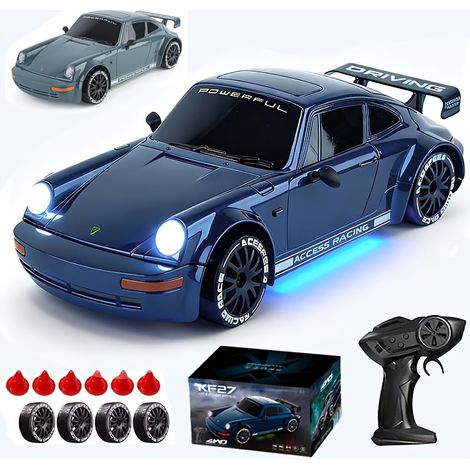 Voiture de drift télécommandée 4x4 à l'échelle 1:20, voiture de course télécommandée haute vitesse 2,4 GHz, équipée de pneus résistants à l'usure, de lumières LED et d'une batterie longue durée amélio (1/5)