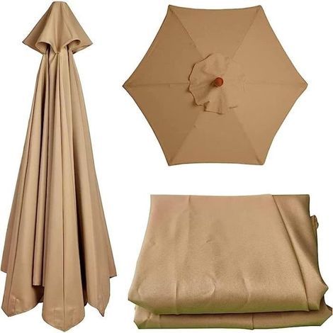 Ersatzdach für Sonnenschirm – Ansonsten – Khaki 3M 6 Streben – UPF 30 Sonnenschutz (1/4)