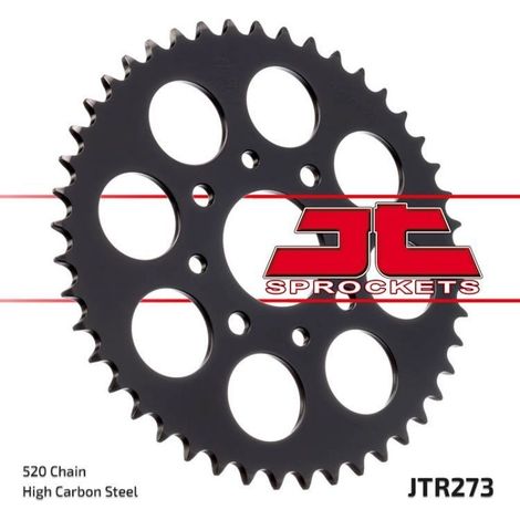 Piñón trasero de acero JT R273-44, 44 dientes, tamaño 520 (1/2)