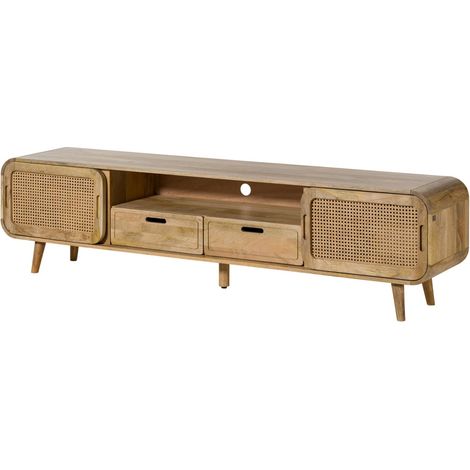 TV-Board Mango 200x40x50 natur lackiert VALENCIA 123 (1/4)