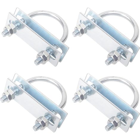 Boulons en U Boulons en Acier Inoxydable M8 U-Bolts Lot de 4 Boulons En U Rond Boulon en U Fixation avec Écrous et des Joints pour Fixation Tuyaus de Accessoires Bateau (1/5)
