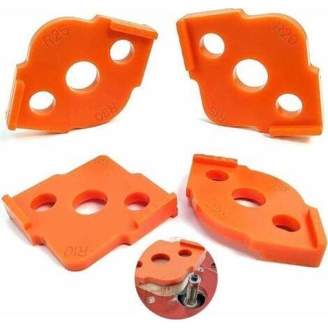 Lot de 4 Gabarit pour Defonceuse a Bois Sur Table. R5 R40 Gabarit Plan de Decoupe Travail Accessoires de Routage de Rayon D'angle. Gabarit (1/5)