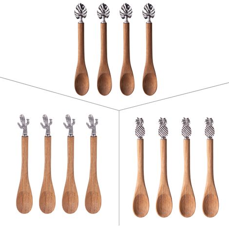 Table Passion - Set de 4 cuillères Acacia tropical 12.5 cm (1 modèle aléatoire) (1/2)