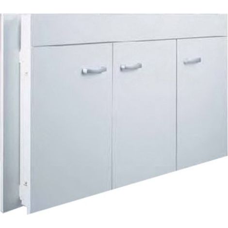 SOTTOLAVELLO A 3 ANTE PIEGHEVOLE cm 120x45 Teak - Top Ceramica