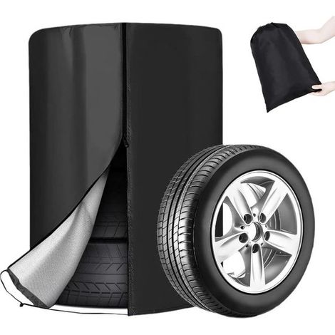Copriruota, borsa per pneumatici auto, copertura per riporre pneumatici auto, per 4 pneumatici, 1 pezzo, tessuto Oxford 420D, 73 x 110 cm, impermeabile, protezione solare (1/5)