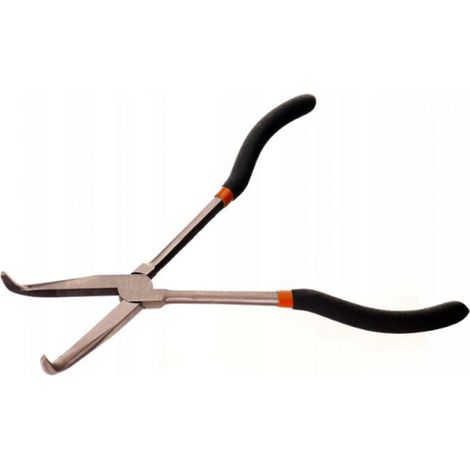 PINZA EXTRA LUNGA 260mm BECCO CURVO 90° PIEGATA