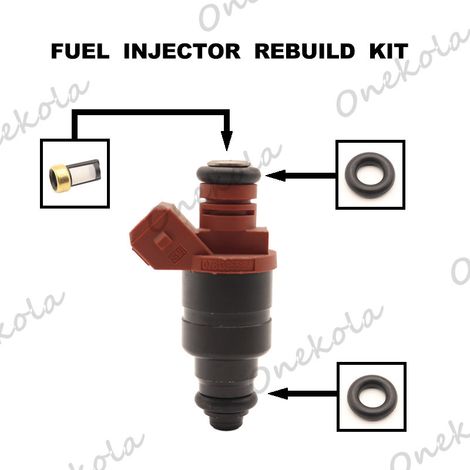 Fuel injector repair kit, O-ring and filter compatible with Volkswagen Audi 078133551BA (1/2)