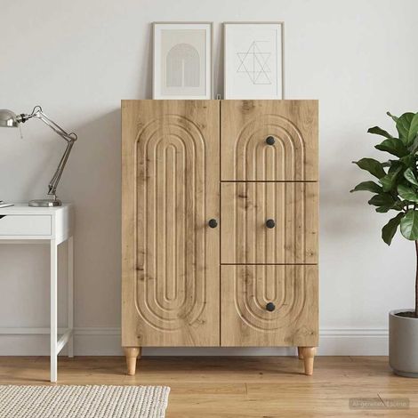 vidaXL Buffet Chêne artisanal 66 x 34,5 x 90 cm Bois d'ingénierie