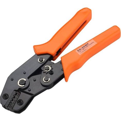 Pince à sertir à cliquet SN-06WF 17,8 cm pour bornes isolées de fil de 0,5 à 6,0 mm² (1/4)