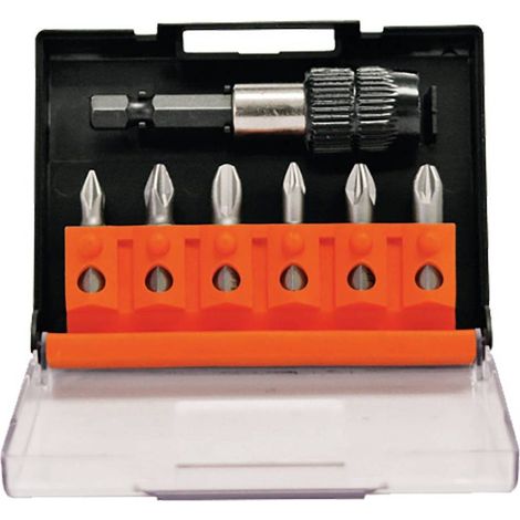 PORTAINSERTO CON INSERTI PHILLIPS E POZIDRIV 7 pz