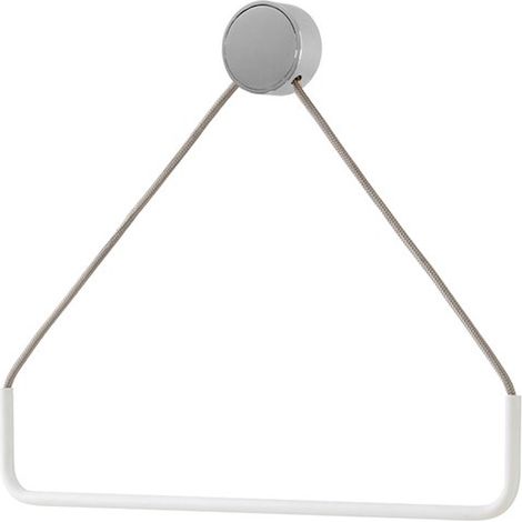 EVER Ring portasalviette triangolare cromato/bianco codice prod: EVRGPSCRC (1/2)