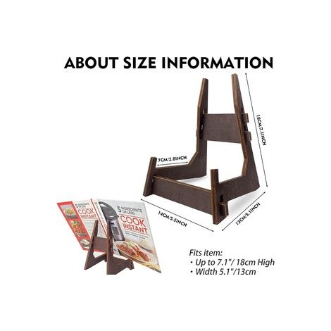 4 supports décoratifs en bois massif – Présentoir pour assiettes, médailles ou disques – Forme en N élégante (1/5)