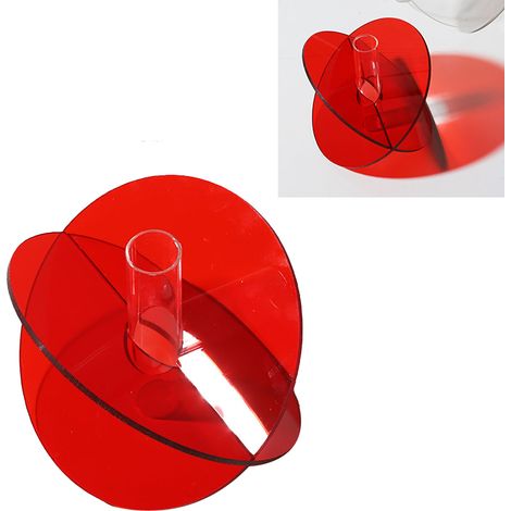 Vase en acrylique coloré de style nordique, objet décoratif digne d'Instagram, style artistique minimaliste, accessoire de décoration pour le salon, vase à fleurs, compte-gouttes, rond, rouge. (1/5)