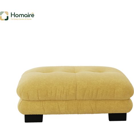 Pouf aus Chenille mit Armlehnen gelb en Polyester 112 x 68 x 52 cm HOMAIRE (1/5)