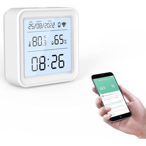 Thermomètre Intérieur Hygromètre, Bluetooth numérique Thermomètre Intérieur Capteur Humidité Avec Application Intelligente et Enregistrement (1/5)
