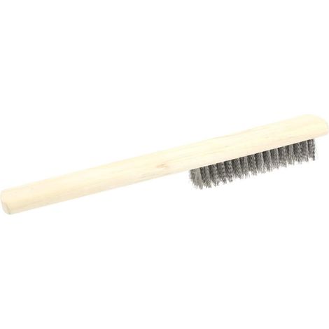 Brosse Métallique Antirouille Manche en Bois Lot de 5 Brosses en Acier Inoxydable Résistante à Fatigue pour Nettoyage et Décapage de Surface (1/5)