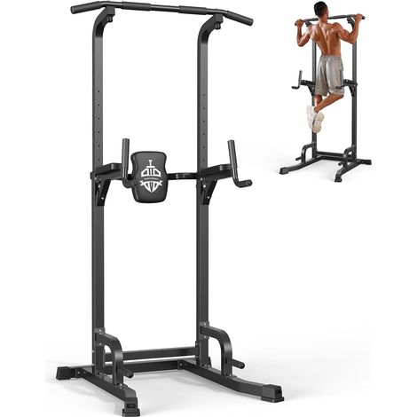 Barre de Traction 5-en-1 Power Tower : Multifonction, Support 204 kg, Station de Musculation pour Gymnase à Domicil (1/5)