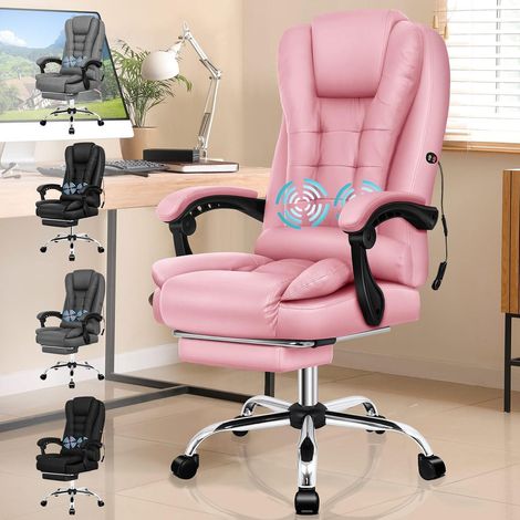 Bürostuhl Gamingstuhl Massage PU Leder Exavior - Rosa 2-Punkt-Massage (1/5)
