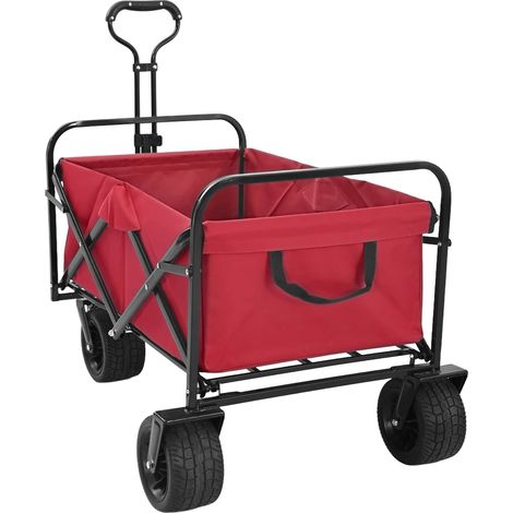 Carrello Pieghevole Rosso 89 x 63 x 96 cm vidaXL