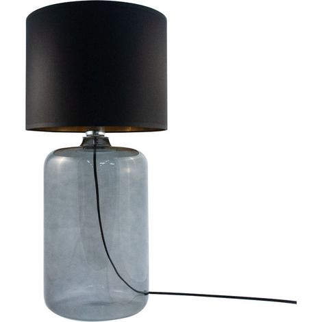 Lampe de table Amarsa verre fumé noir 60cm E27 ZumaLine (1/4)