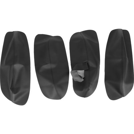 Türverkleidungs-Armlehnenbezug aus Mikrofaser-Leder, passend für BMW B5 (1998–2006), schwarzer Bezug mit schwarzer Umrandung (1/5)