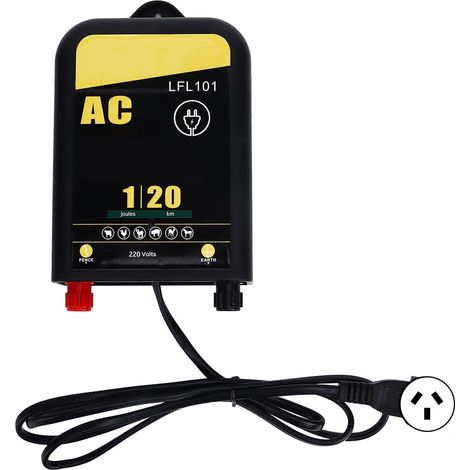 Clôture électrique 1 Joule 20km, excitateur anti-intrusion animaux sauvages, chargeur 220V Prise UA (1/5)