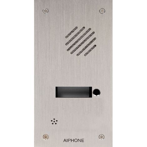 Aiphone – Façade inox 1 appel FDB1 – Accessoire pour interphone – Compatible avec systèmes audio/vidéo – Installation facile et rapide (1/2)