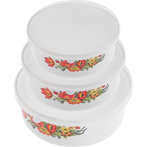 3-teiliges Emaille-Schüsseln-Set