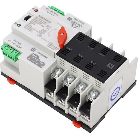 Tongou 4P 32A automatischer Umschalter, 400V AC elektrischer Wahlschalter, PC-Gehäuse, für die industrielle Metallurgie. (1/5)
