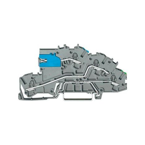 Conector de riel de 3 niveles 2,5 mm2 NT/L/PE gris 2003-7641 topjobs