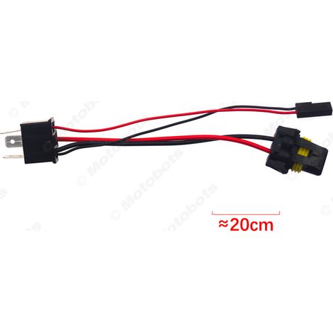 Câble adaptateur H4-11 pour phares de voiture, permettant le réglage de la luminosité, compatible avec les câbles d'alimentation HID/LED 9006-21 et les adaptateurs de douille de phare. (1/4)