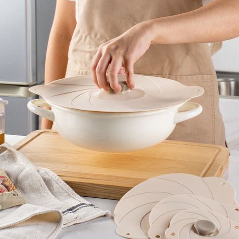 Couvercles créatifs en silicone pour la conservation des aliments, boîtes de conservation hermétiques, bols en silicone, couvercles hermétiques, ustensiles de cuisine (1/5)