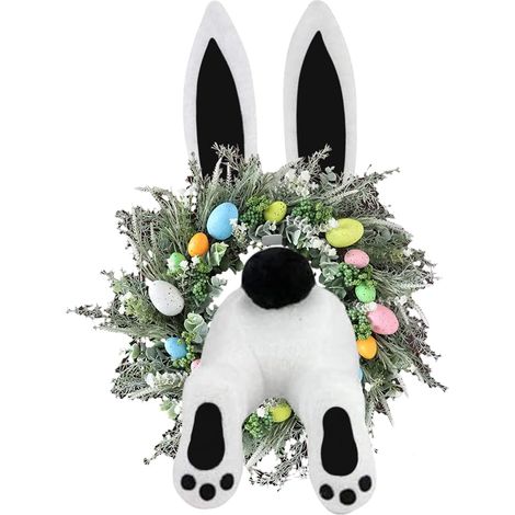 Accessoire Couronne en Lapin Postérieur et Oreilles Accessoire Accrochable pour Couronne de Porte de Pâques Pour Fête Printemps Intérieur Extérieur Maison Mur Porte (1/5)