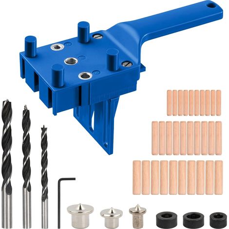 Kit di guide per tasselli da 41 mm, punte da trapano per legno manuali da 6/8/10 mm, kit di guida per trapano, strumento di foratura per la lavorazione del legno, strumento per segare tasselli in legn (1/5)