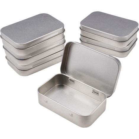 6 Pièces Petite Boite Metal, 9,5x6x2,2 cm Petites Boîtes Rectangulaires En Métal, Mini Boîte De Rangement Rectangulaire En Métal Argenté avec Couvercle, pour Bonbons, Bijoux, Travaux Manuels, Clés (1/5)