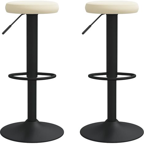 Maison Exclusive - Barhocker 2 Stk. Creme Samt