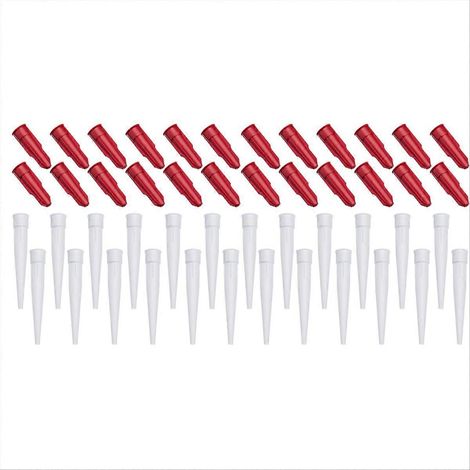 24 embouts de rechange pour mastic silicone, outil de raclage pour mastic plastique, applicateur de colle à verre et de calfeutrage (1/5)